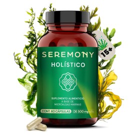 SEREMONY | Multivitamínico Vegano a base de Microalgas Marinas Salvajes - 60 Cápsulas - Mezcla de Microalgas con Vitaminas A, B, C y E, Aminoácidos Es