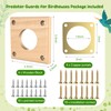 Ensayeer 4 Pack Predator Guards for Birdhouses, Strong Wooden Birdhouse