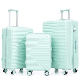 Merax 20"/24"/28" 3 pcs/set in ABS Spinner Wheel Luggage, Carry on Suitcase, Combination Lock