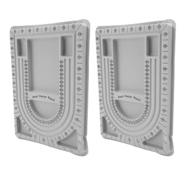 Bracelet Bead Mat for Pieces Mats Board Trays Boards Board Necklace Flocked for 2Pcs Mat Floor for Grey Bead Necklace Necklace for DIY Bead Bead Wristband Beading Mats Trays Boards