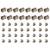 sourcing map 16 Sets Brass Zipper Slider Holder U Shape