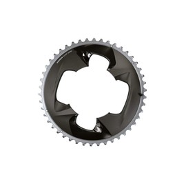 SRAM Unisex's Road 107Bcd 2X12 Force with Cover Plate Chainring, Polar Grey, 46t