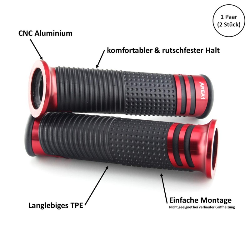 Area1 Motorcycle Handlebar Grips for 1, TPH, TPH-X, New TPH,