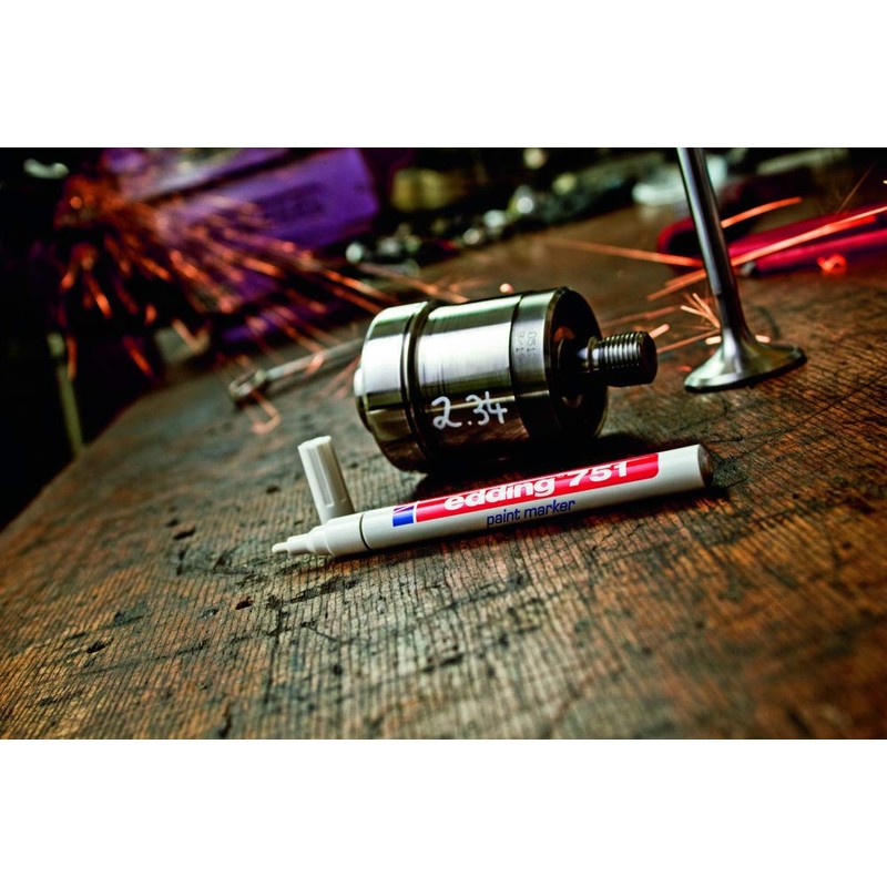 Edding 751 Bullet Tip Paint Marker Fine Silver (Pack of