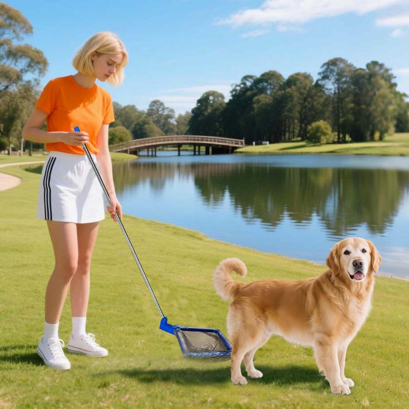 Niubility Portable Dog Poop Catcher on Walk, 38" Stainless Steel