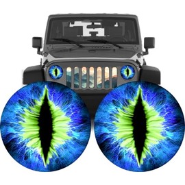Blue Green Eye Headlight Decal CJ-JK (7 Inch)