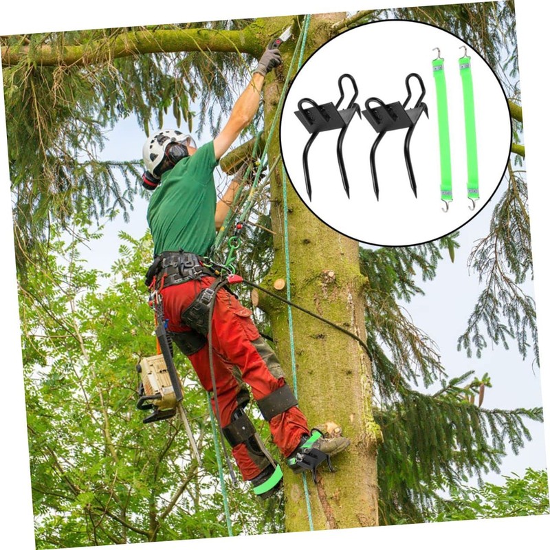 CORHAD Tree Climbing Tools Set Carbon Steel Spikes Shoes for