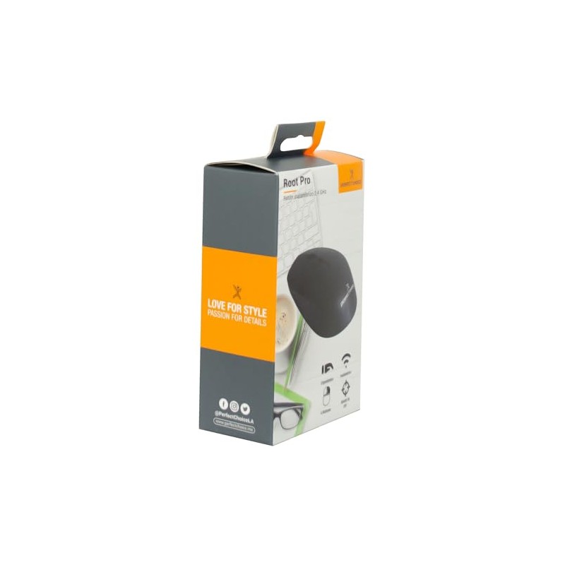 Perfect Choice Mouse Inalambrico Óptico, Ratón Inálambrico, Mouse ergonomico Ajustable,