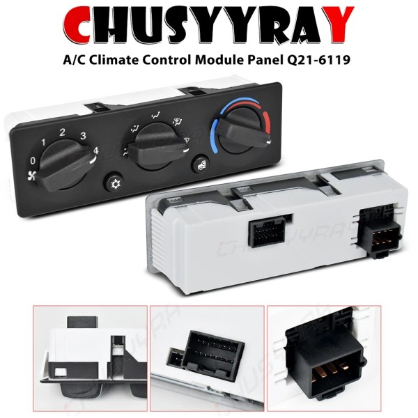 CHUSYYRAY A/C Climate Control Module Panel Replacement Q21-6119 For Peterbilt