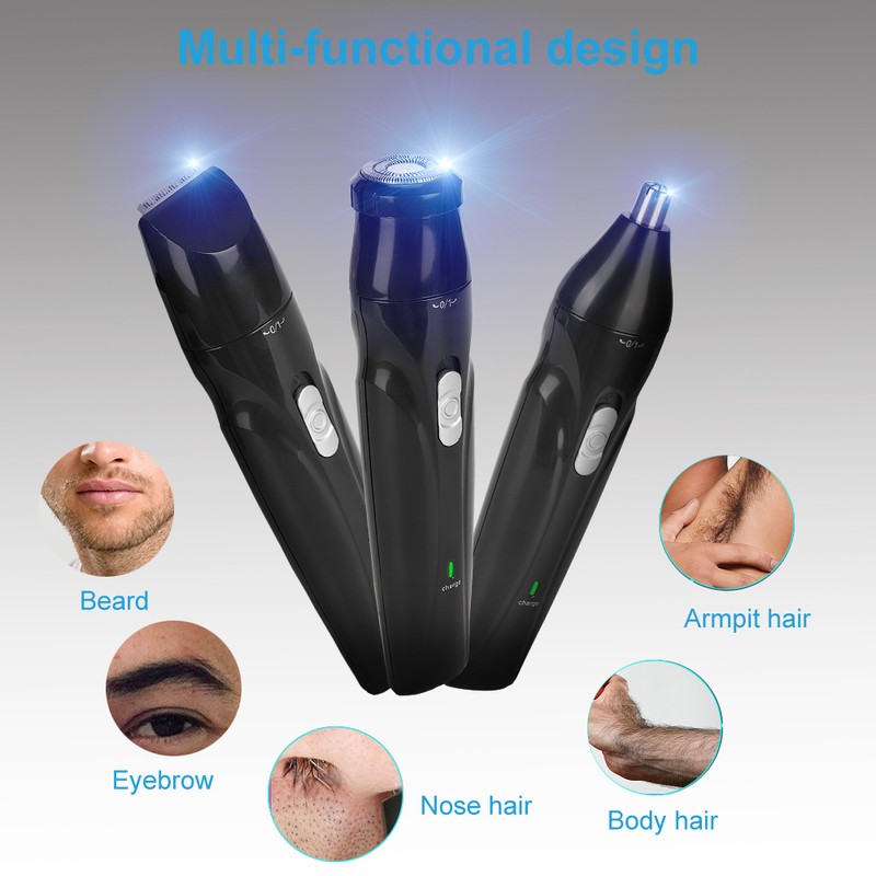 SPORTSMAN Men Electric Nose Hair Sideburns Beard Trimmer USB Hair
