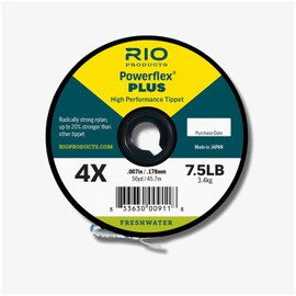 RIO Products Powerflex Plus High Performance Tippet - Strong Nylon Fly Fishing Tippet - 30YDS - 4X