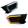 GEEGEETOP Switchback White/Amber LED Front Bumper Fog Daytime Running Lamp