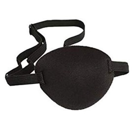 1PC Black Adjustable Soft Single Eye Mask Amblyopia Pirate Eye Patch Cover Pads for Corrected Visual Acuity Recovery with Adjustable Strap for Adult and Kid's Strabismu Lazy Eye