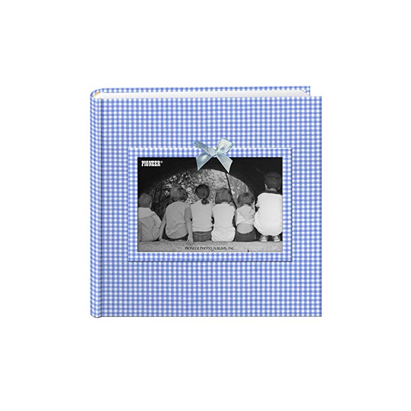 Pioneer Photo Albums 200-Pocket Gingham Fabric Frame Cover Photo Album