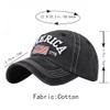 Gorra de béisbol ajustable, informal, con bandera de Estados Unidos,
