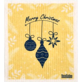Retro Kitchen - Biodegradable Dish Cloth - Christmas Baubles