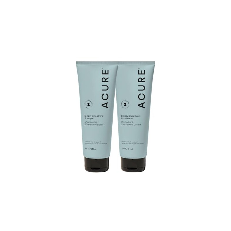 Acure | Shampoo y Acondicionador anti friz | Aplaca, aporta