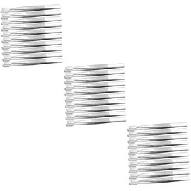 Mikinona 3sets Long Tweezers for Precision Stamp Collector Tweezers Jewelry Photo Clip Lash Set 10pcs*3