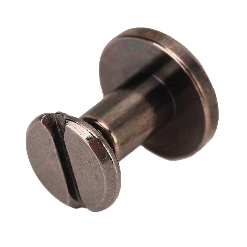 200 Sets Chicago Screws 9.5x8mm DIY Uniform Coating Brass Leather