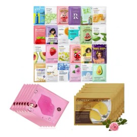 10 Mascarillas Coreanas  10 Colágeno Labios  10 Para Ojos Tipo de piel Todo tipo                                                                      