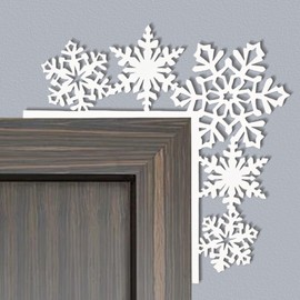 2025 New Wooden Christmas Door Toppers Decor, 8 Inch Top Door Frame Corner Sign Decorations, Funny Holiday Home Frame Party Ornament Windows Walls DIY Craft Christmas Wall Signs for Home Decor