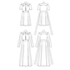 Vogue Misses' Dress Sewing Pattern Kit, Design Code V1908, Sizes S-M-L-XL-XXL, Multicolor