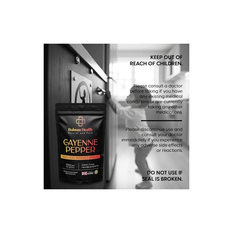 Cayenne Pepper Capsules | 1000mg Per Serving | 120 Vegan