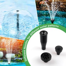 15W 800L/H Submersible Pond Fountain Pump with LED Lights, Ultra Quiet Water Pump, Pond Fountain Pumps for Small Pond, Koi, Garden, Fish Tanks, Aquariums, Indoor Outdoor Fountain 3 Type Nozzles