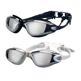 UOPJDD 2 pieces anti-fog swimming glasses, swimming equipment, water sports supplies, adjustable swimming goggles, safety goggles.