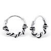 ICYROSE 925 Sterling Silver 10mm 3/8 inch Bali Endless Hoop