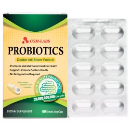 CGM LABS Probiotics, 20 Billion CFU, 60 Enteric Coated Veg Caps