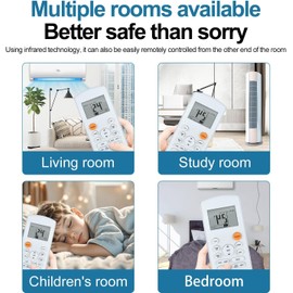 RG57A7/BGEF New Replace AC Remote Control Compatible with Midea MrCool Pioneer Air Conditioner RG57A6/BGEFU1 RG57D/BGE RG57B/BGE RG57B2/BGE RG57/BGE RG57A/BGE CR166-RG57A6EU-6