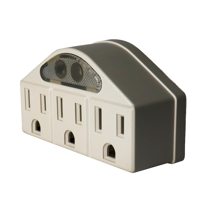 Skywalker Polarized 3-Outlet AC Adapter with Night Light