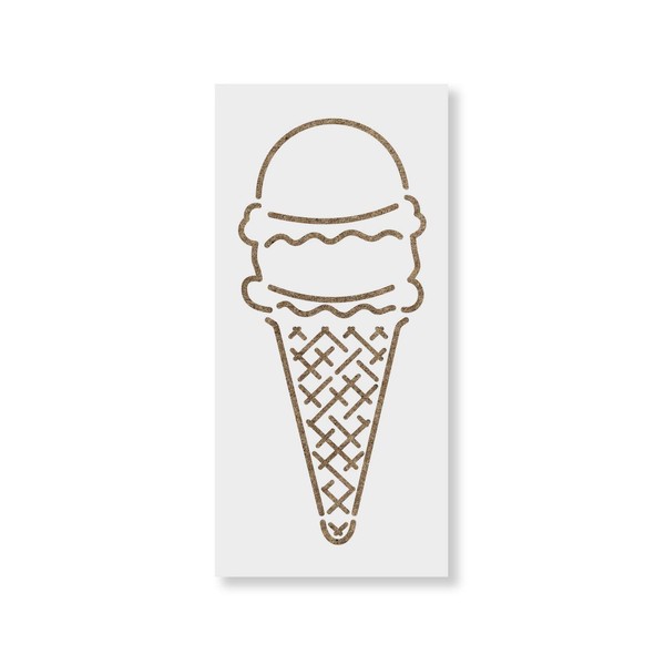 Ice Cream Stencil Template for Walls and Crafts - Reusable