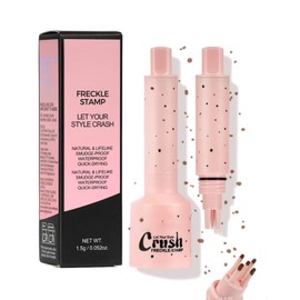 Faux Freckle Stamp, Upgrade Freckle Pen, Fake Freckles Stamp Air Cushion, Long Lasting & Waterproof Quick Dry, Lifelike Magic Freckles Stamp Marker for Natural Sunkissed Makeup (Light)