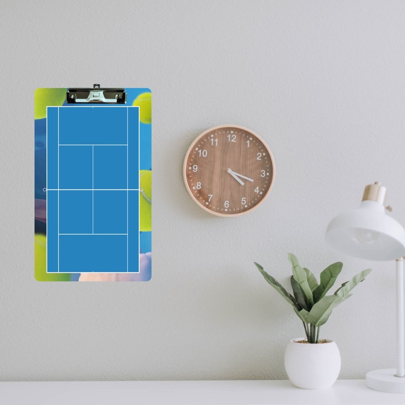 Picassosky Tennis Clipboard - Dry Erase Double-Sided for Coaches