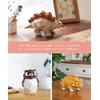 Animal Owl Wood Grain Polyresin Suora Money Box