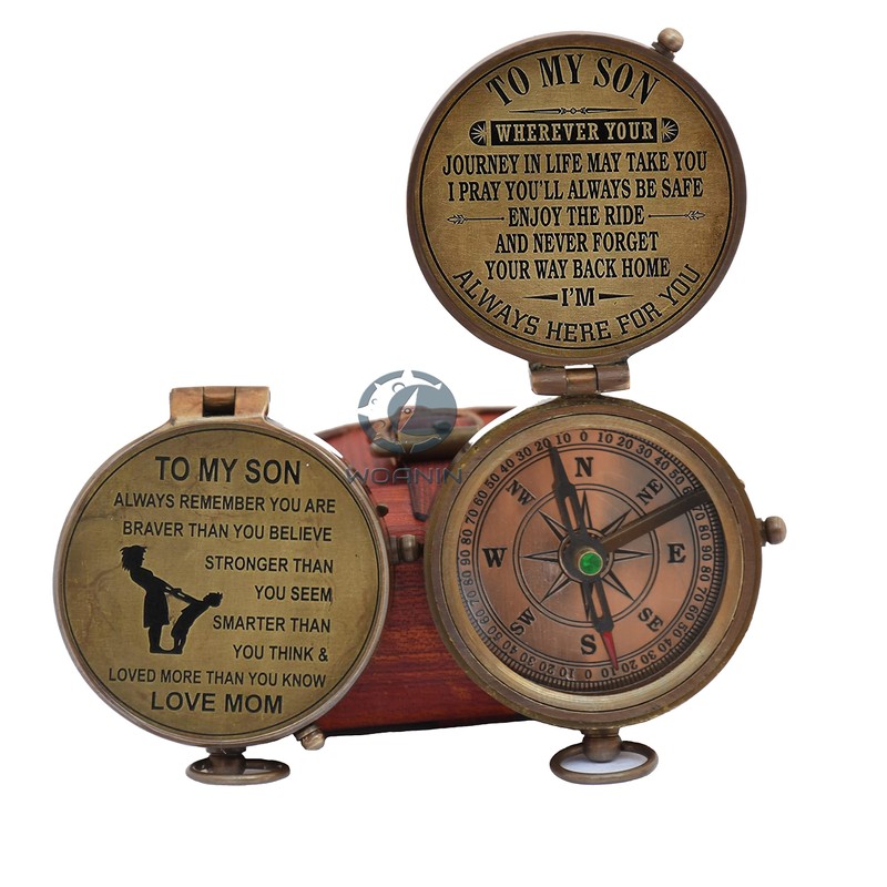 WOANIN Compass with Case/Gift for Son/to My Son Gifts/Mom to