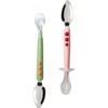 Zerodeko 2 Piezas Raspador Cuchara de Silicona para Bebes Cuchara