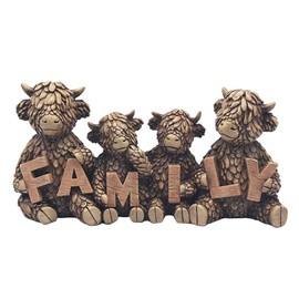 The Leonardo Collection Highland Cows 'FAMILY' Figurine