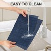 LANDVIEW Vinyl Placemats Set of 8, PVC Woven Washable Non-Slip