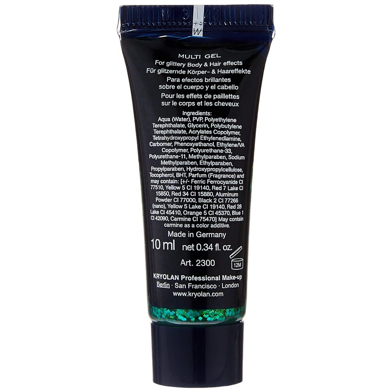 Kryolan Multi Glitter Gel Coarse 10 ml Green