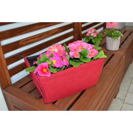 Felt Square Folding Planter Burgundy