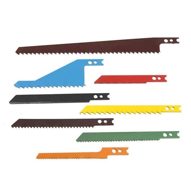 Saw Blade， 8pcs Jigsaw Scroll Blades Sabre Scroll Assortment Set