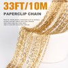 33FT Gold Paperclip Chain 2MM Stainless Steel Link Chain for