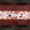 Simhomsen Embroidered Christmas Holiday Candy Cane Table Runner (14×68 Inches)