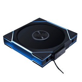 Lian Li UNI Fan TL - Wireless 140 - Single Pack - 2.4 GHz Wireless Signal ARGB Fan Control - Dual-Zone Lighting - Fluid Dynamic Bearing - 140mm - Controller NOT Included & Required - Black (14TL1W1B)