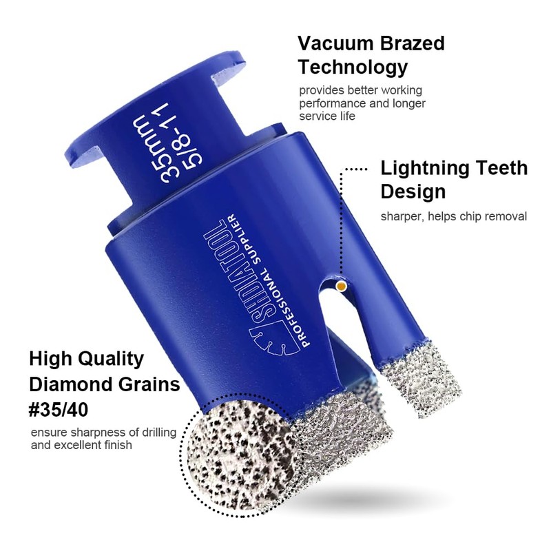 SHDIATOOL Diamond Drill Core Bits,Tile Drilling Core Hole Saw Cutter