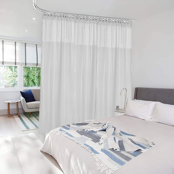 DotheDrape 8ft Wide x 8ft Tall Cubicle Curtain Room Divider