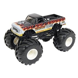 DieCast Hotwheels Monster Trucks Bigfoot [Black], 1:24 Scale